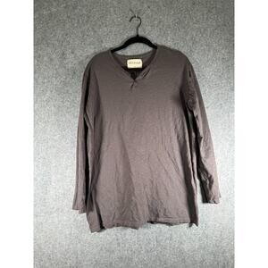 Vestige Shirt Men's XL Gray‎ Cotton Long Sleeve Casual Henley Pullover